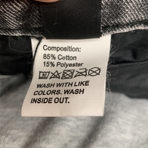 Zipper Fly Ripped Detail Jeans Grey L(8/10) - Picture 4 of 4